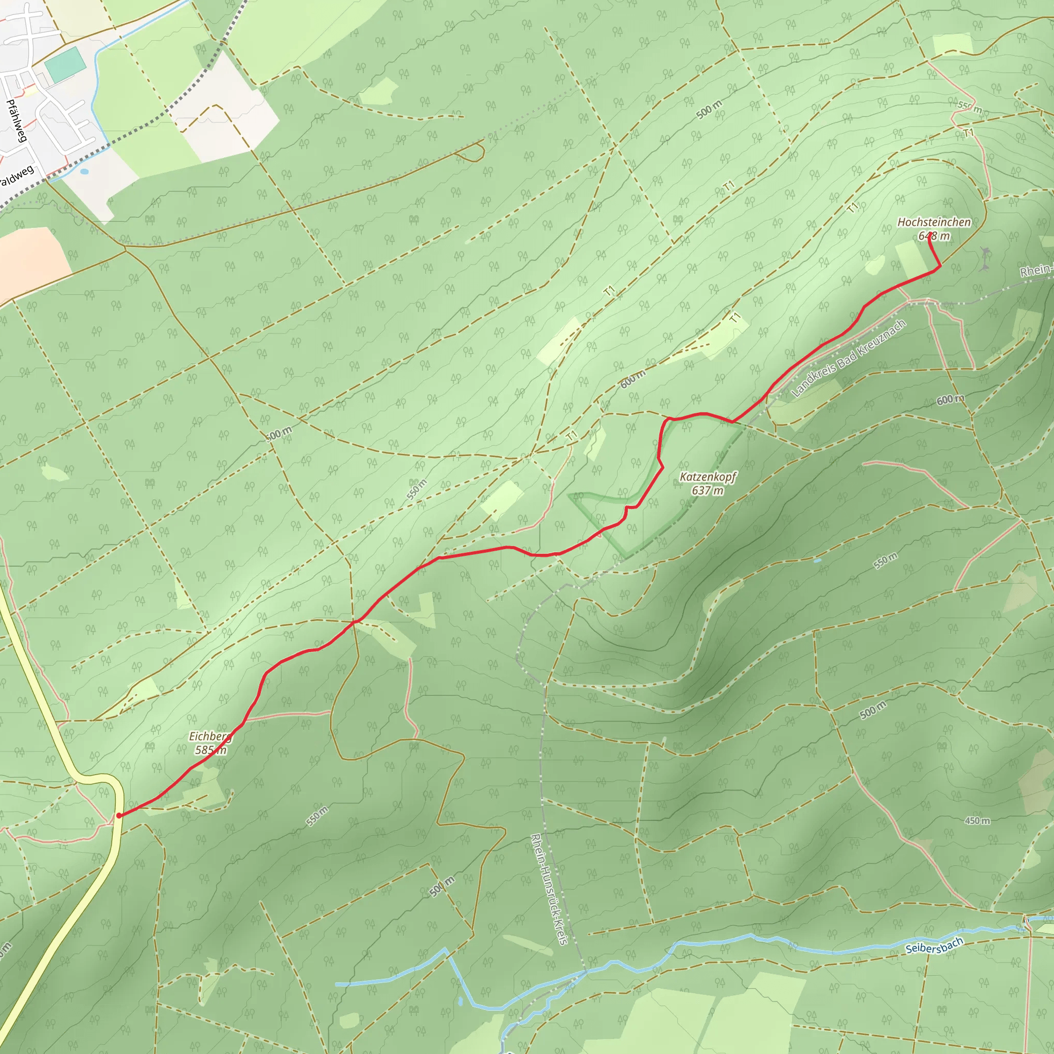 Eichberg and Hochsteinchen Walk mobile static map