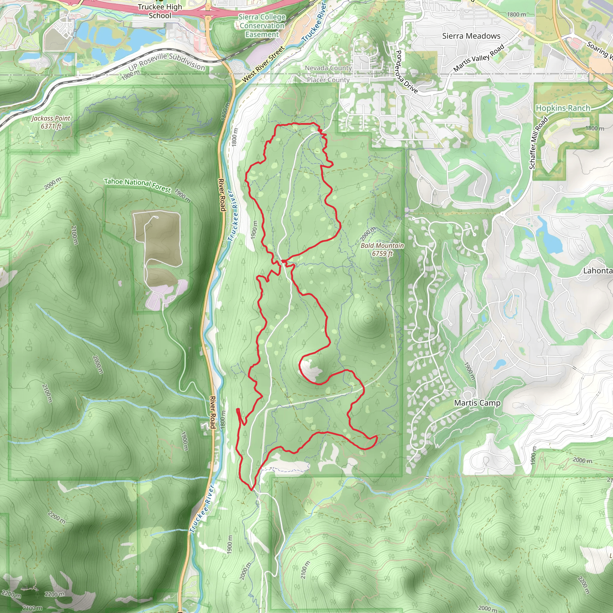 Sawtooth Trail mobile static map