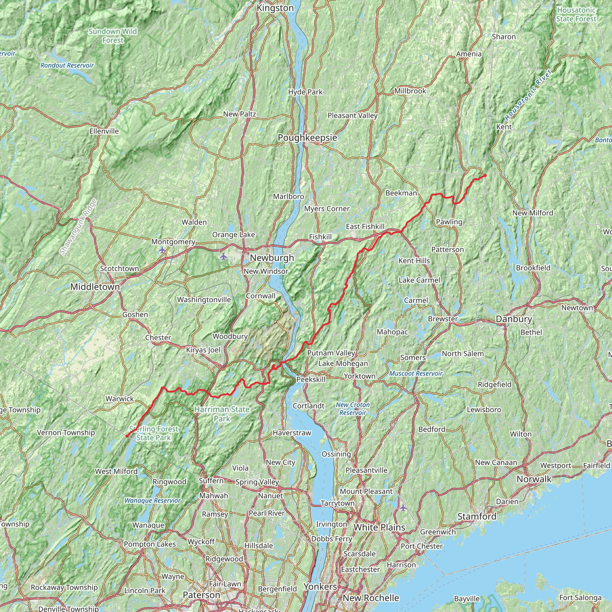 Appalachian Trail - New York mobile static map