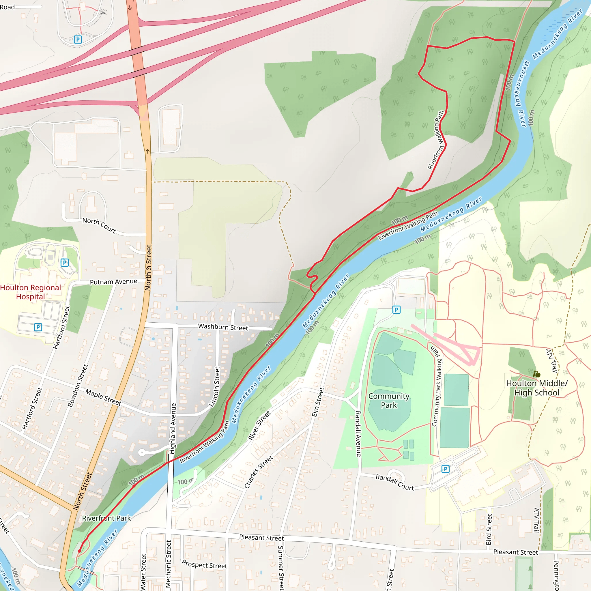 Riverfront Path mobile static map