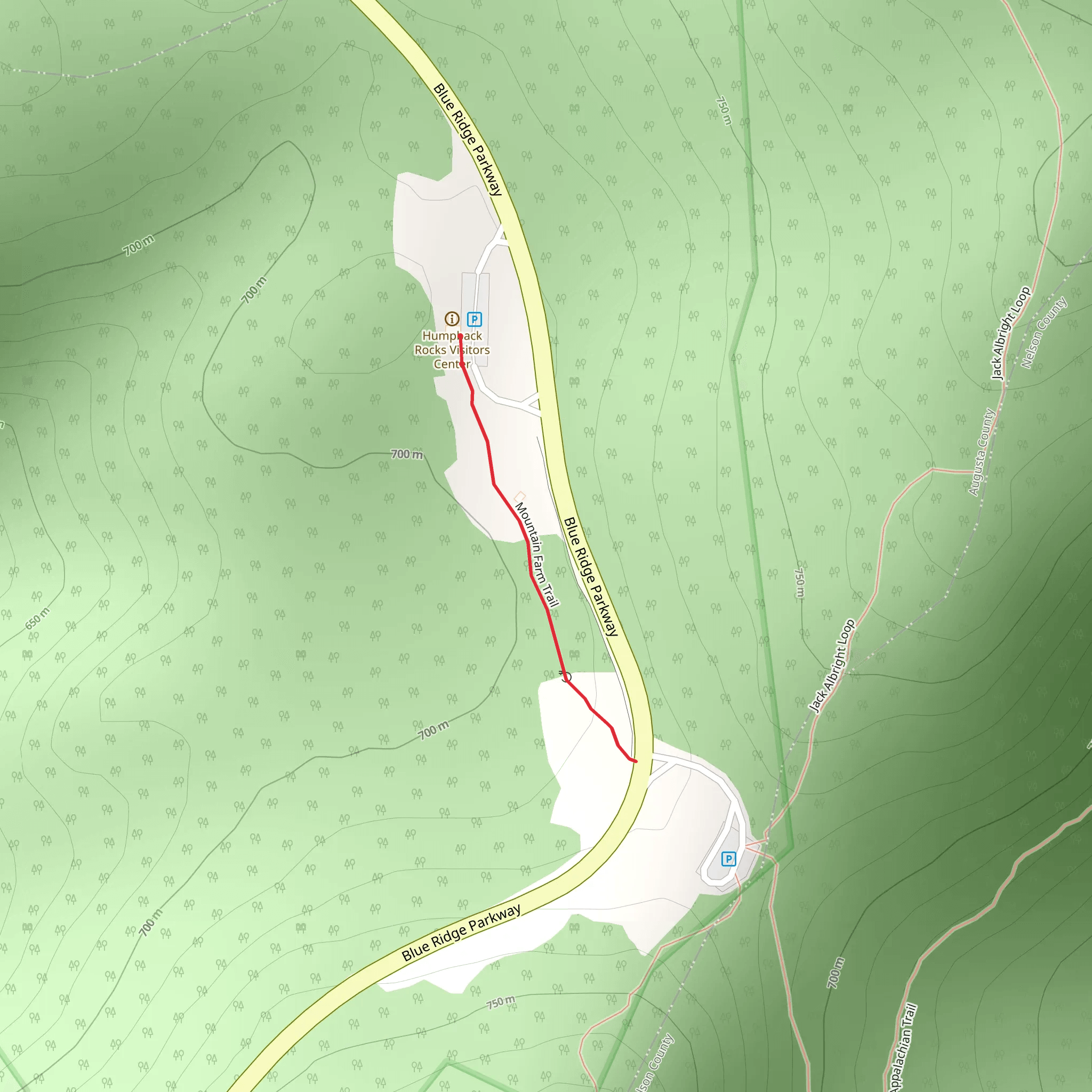 Mountain Farm Trail mobile static map