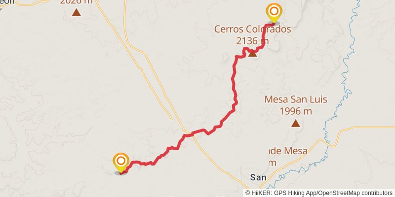 Continental Divide Trail - New Mexico stage 53 Map