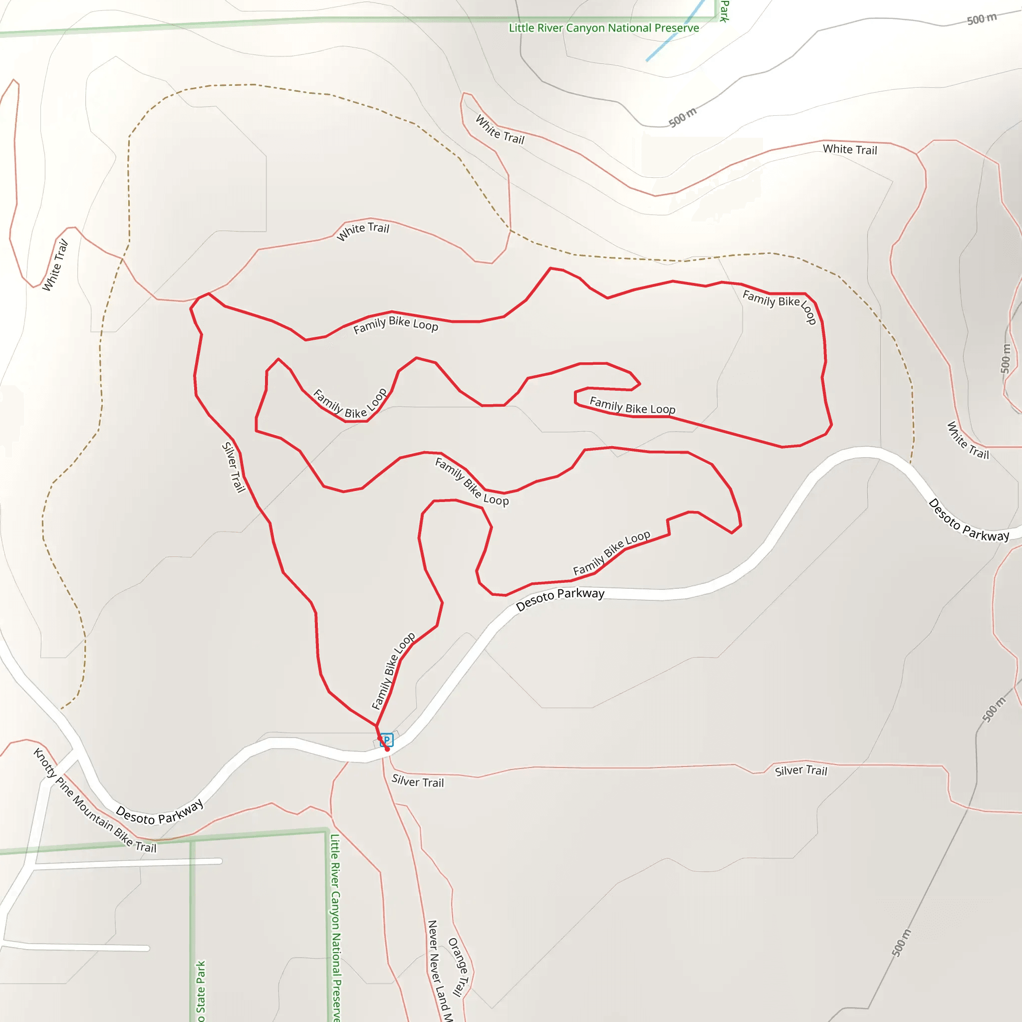 Family Loop Trail mobile static map