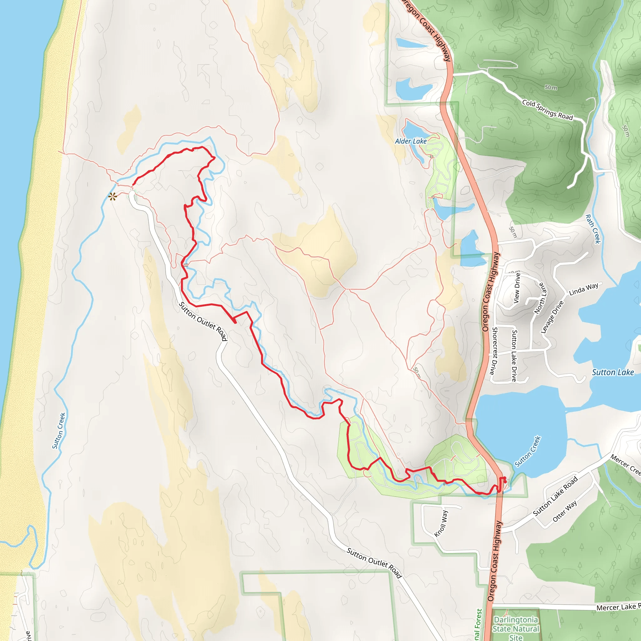Walk along Sutton Creek - Sutton Lake mobile static map