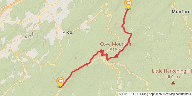 Appalachian Trail stage 78 Map