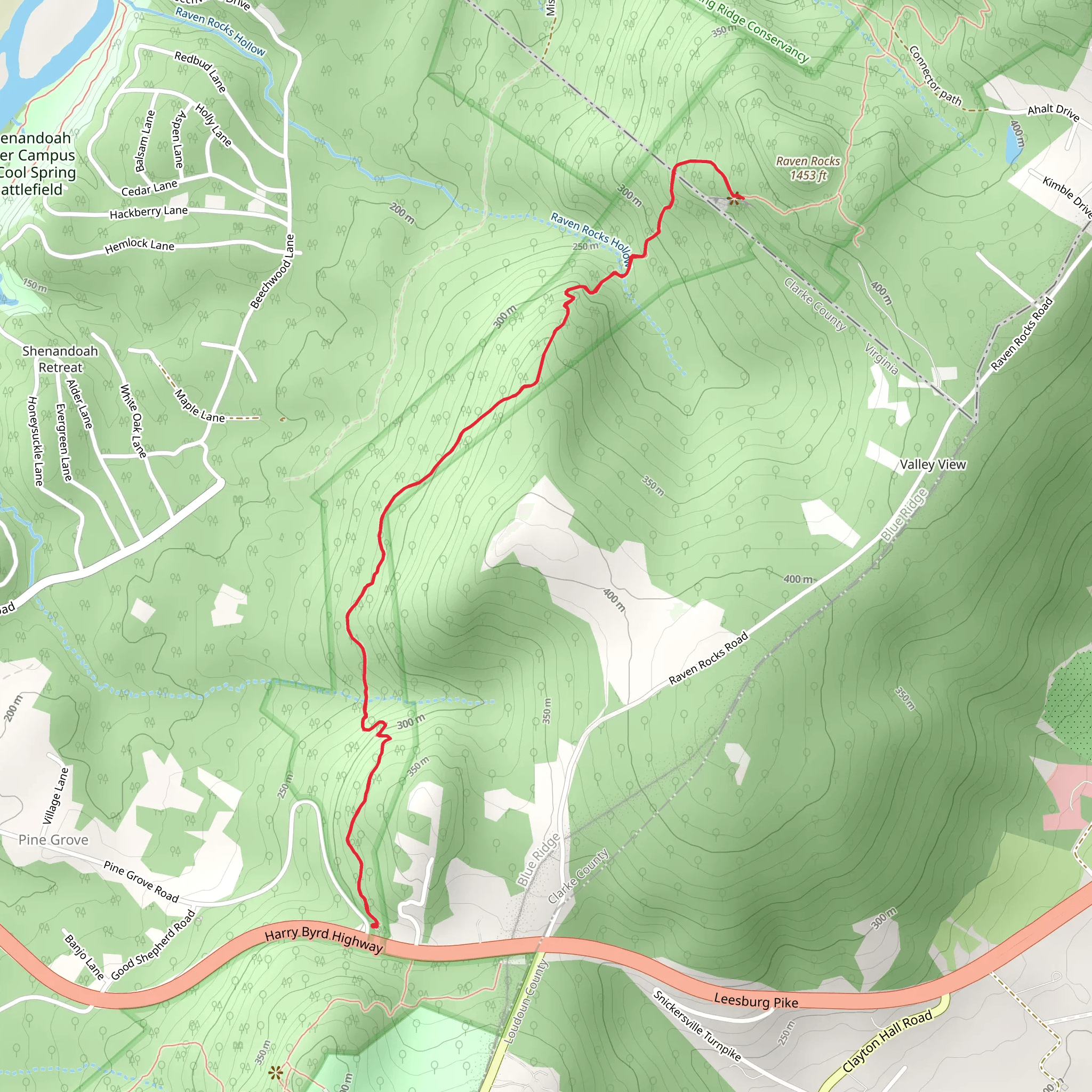 Raven Rocks via Appalachian Trail mobile static map