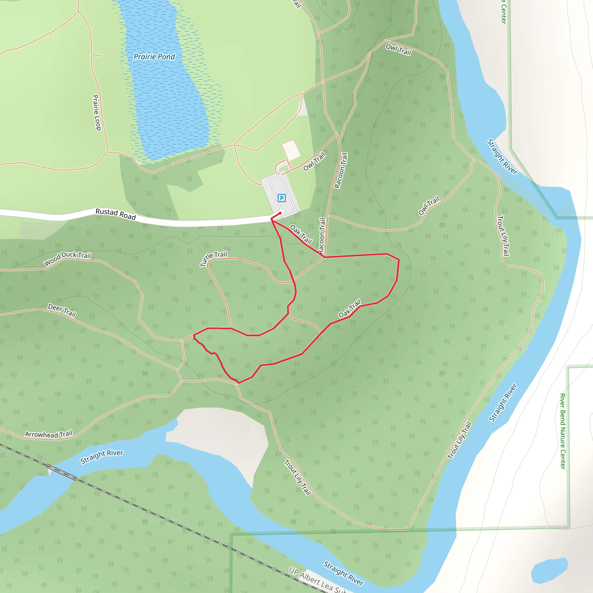 Oak Loop Trail mobile static map