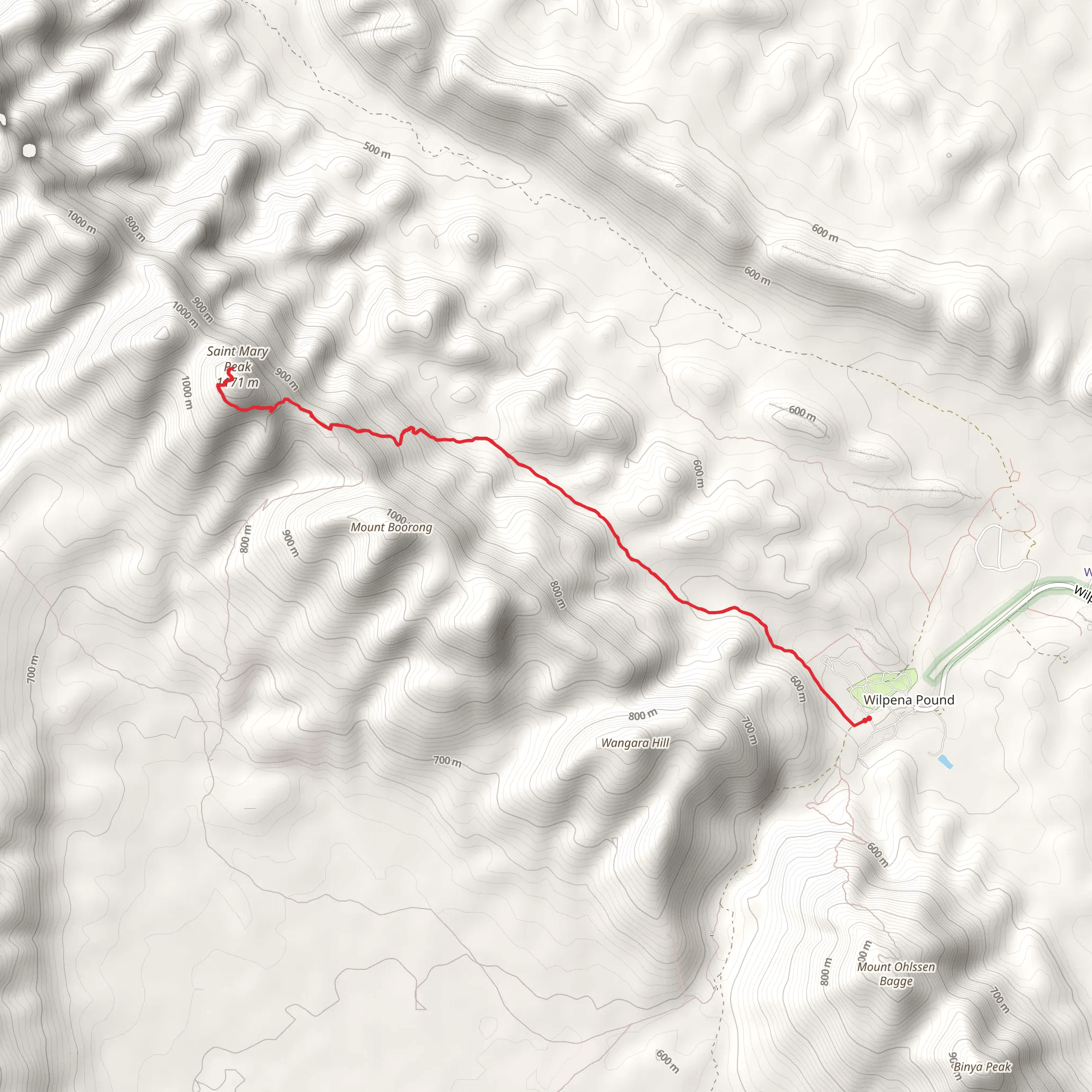 Saint Mary Peak Hike mobile static map