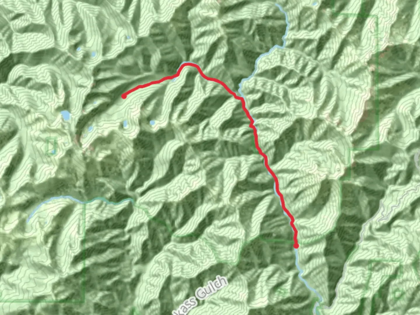 An image depicting the trail North Fork Salmon Trail - Mule Bridge Campground and its surrounding area.