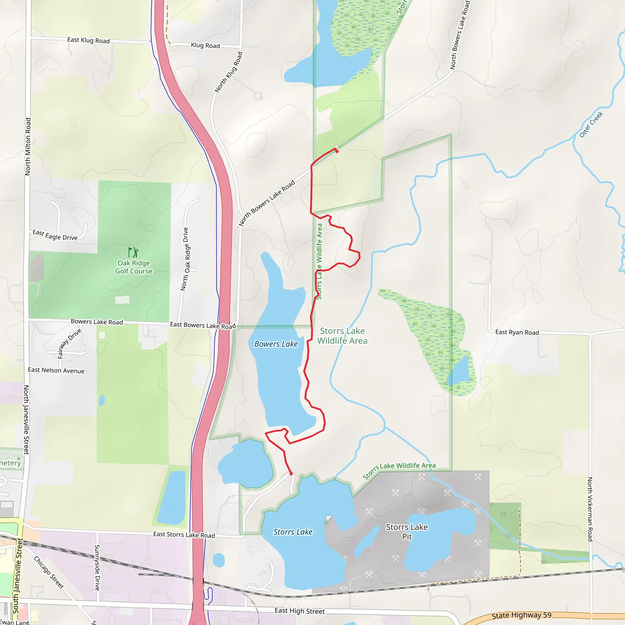 Ice Age Trail - Bowers Lake mobile static map