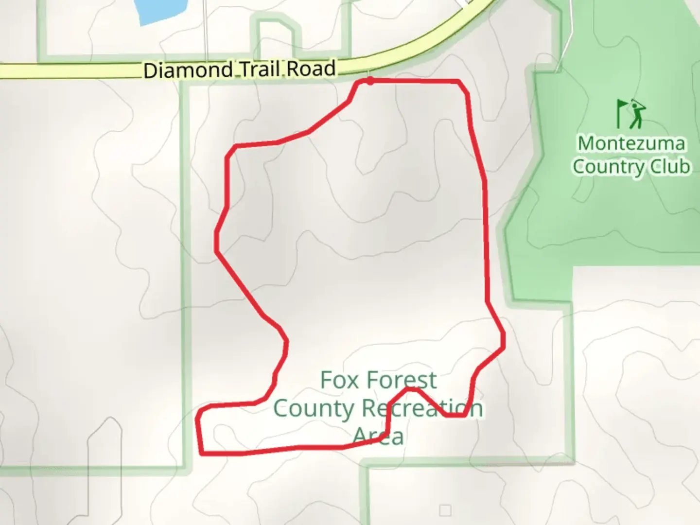 An image depicting the trail Montezuma Country Club Loop and its surrounding area.