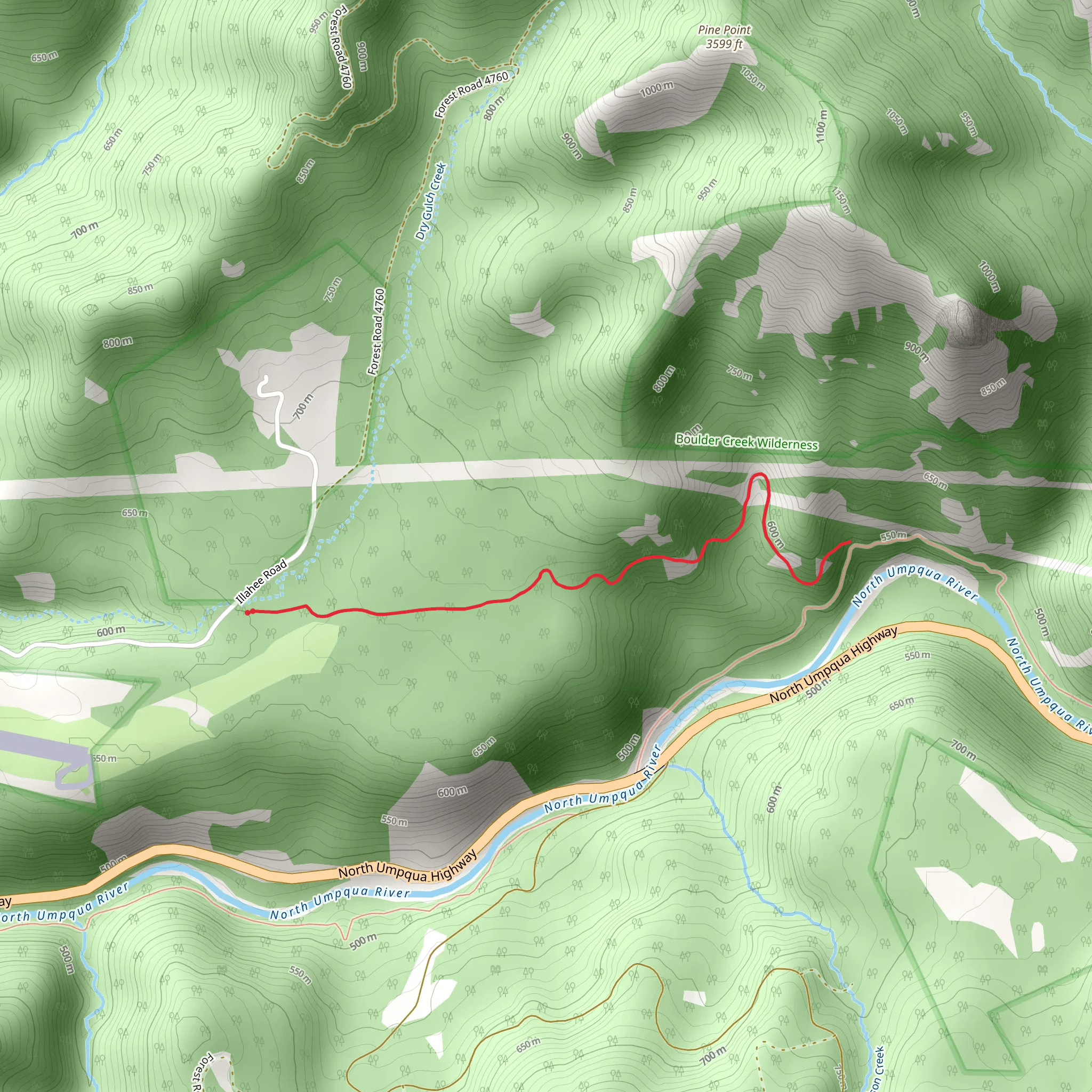 Illahee Flat Trail mobile static map
