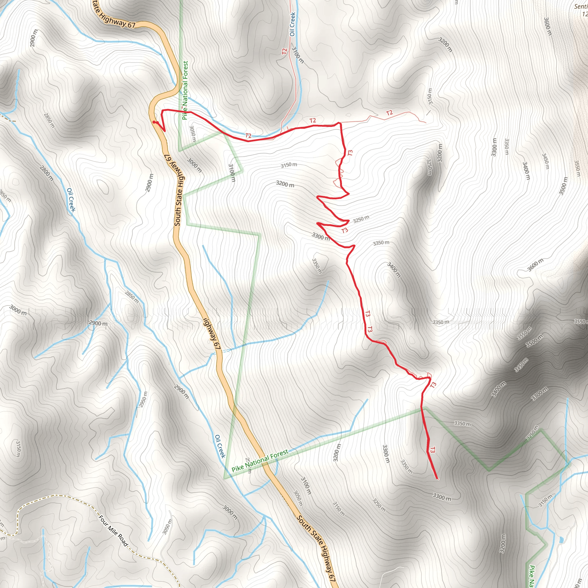Pancake Rocks via Horsethief Trail mobile static map