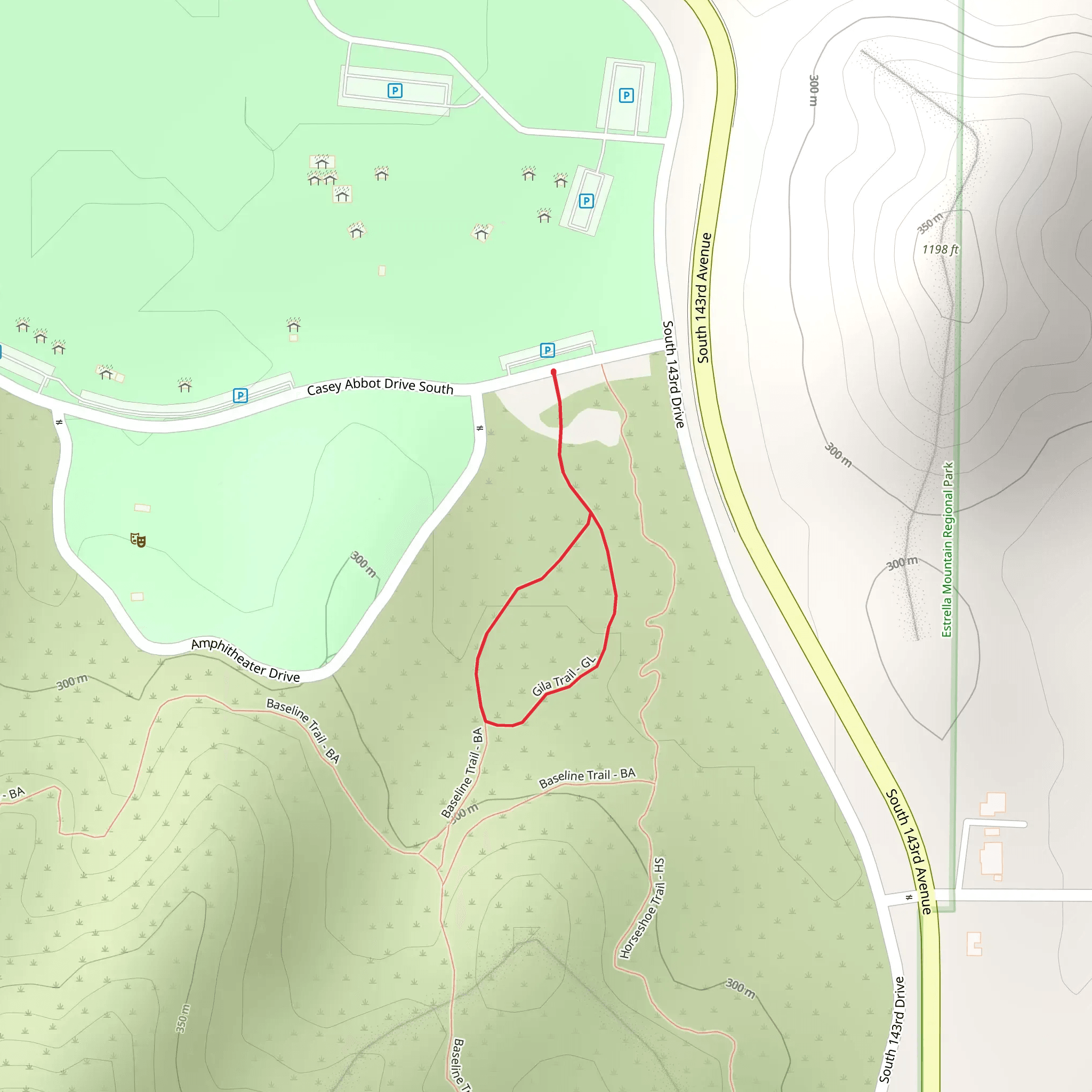 Gila Loop Trail mobile static map
