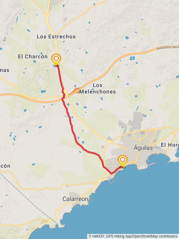 Path of the Camino de la Romería SL MU 24 mobile static map