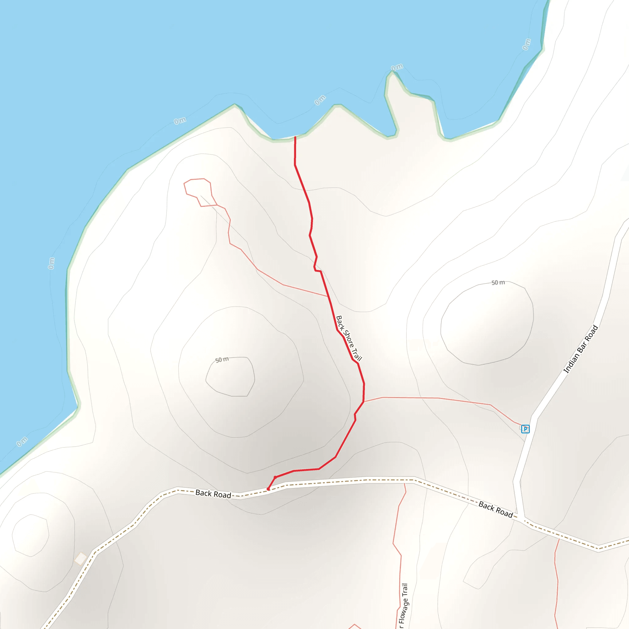 Back Shore Trail mobile static map