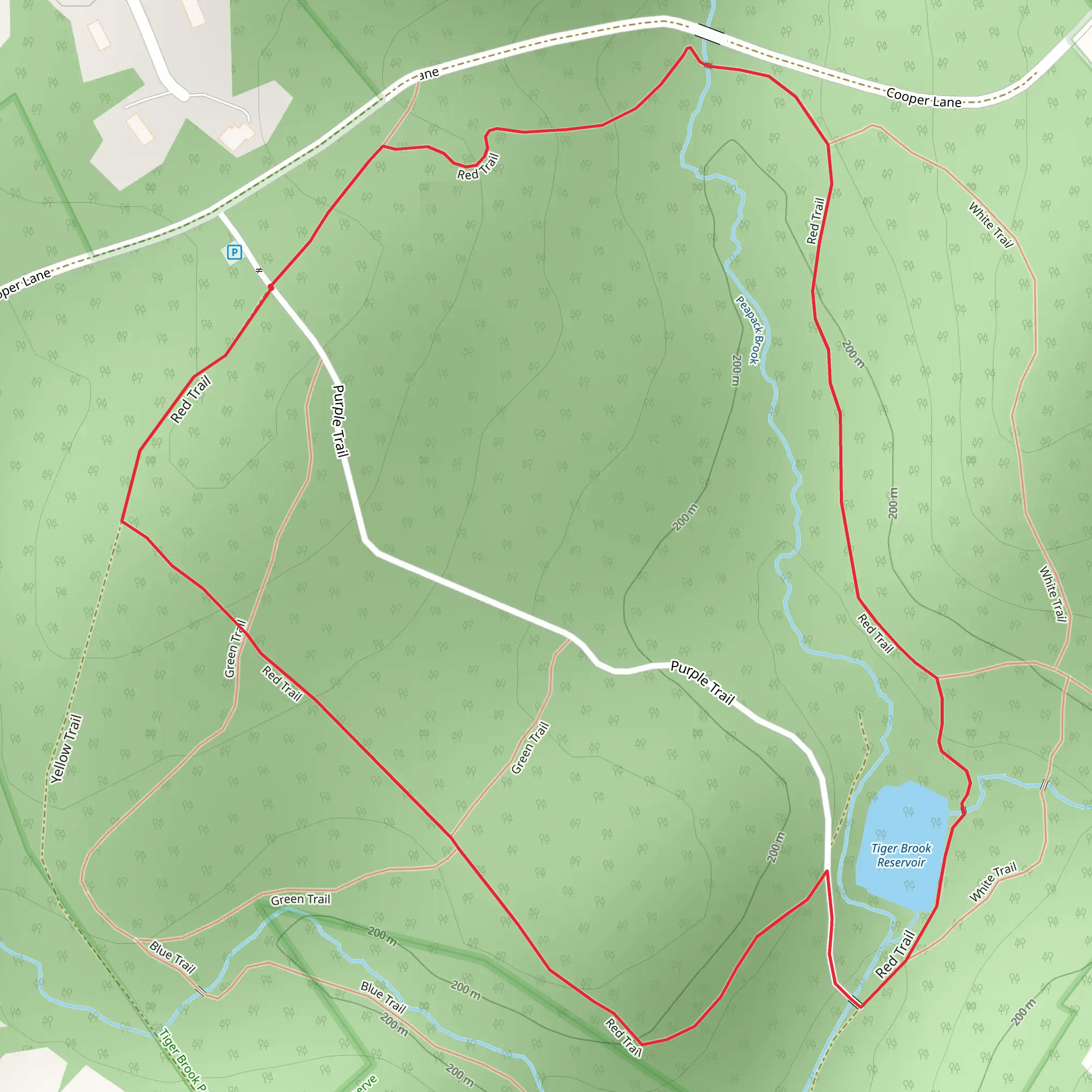 Red Loop Trail mobile static map