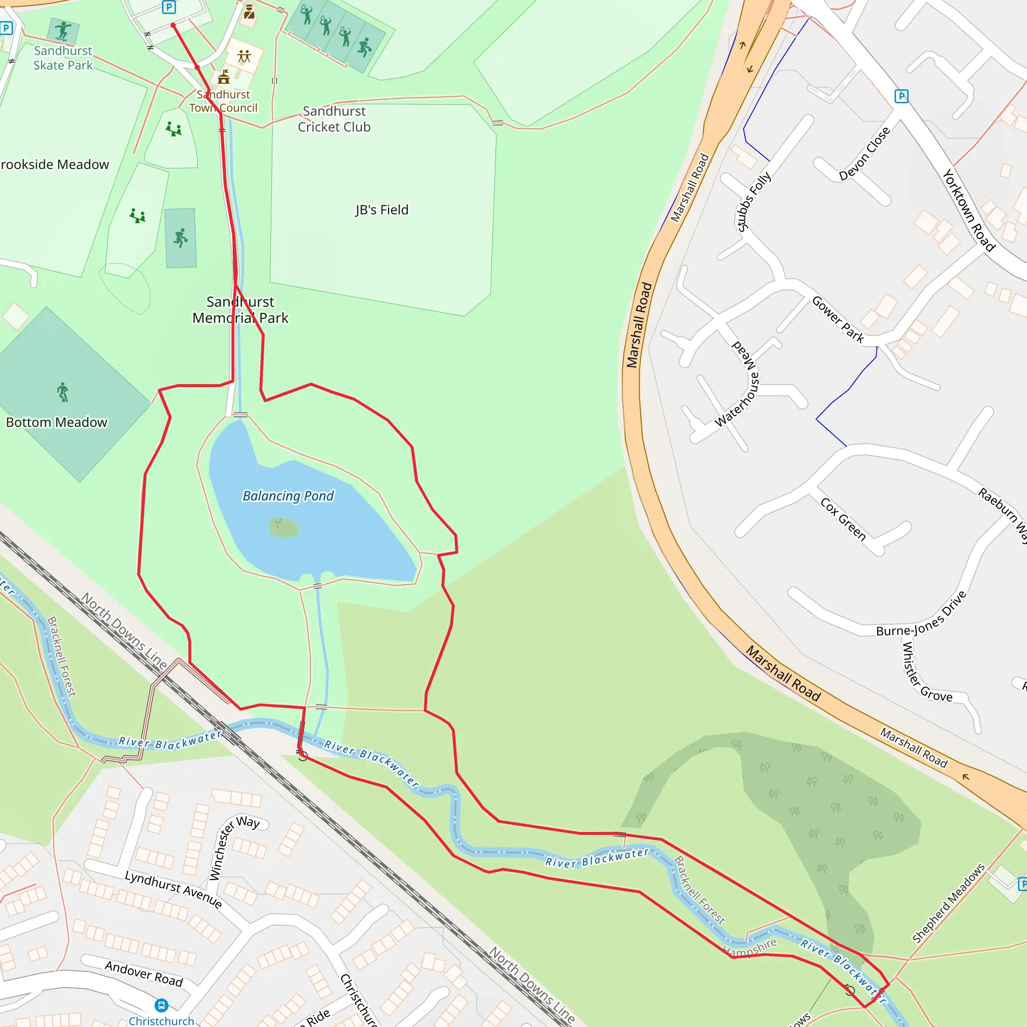 Sandhurst Loop mobile static map