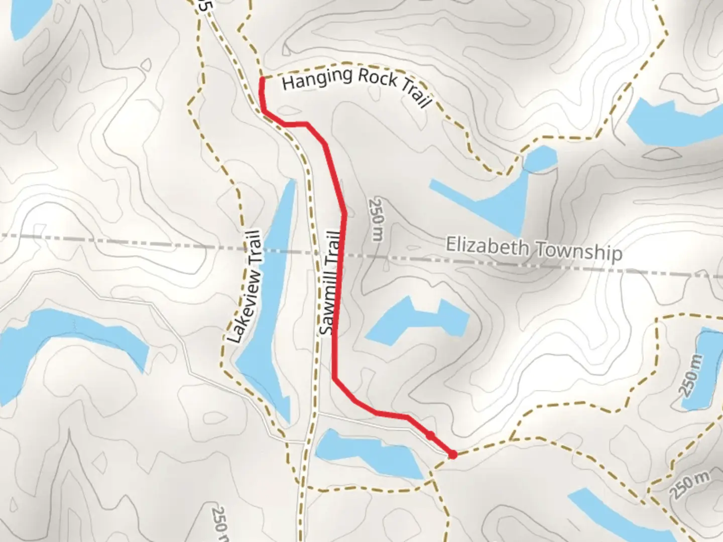 An image depicting the trail Sawmill Trail and its surrounding area.