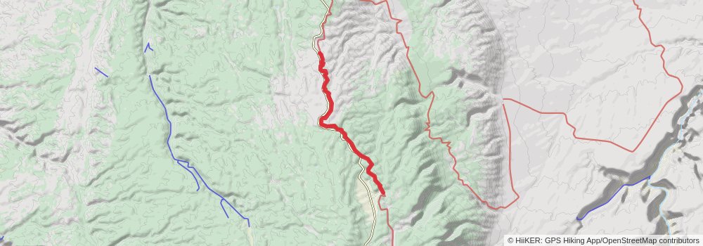 Arizona Trail stage 70 Map