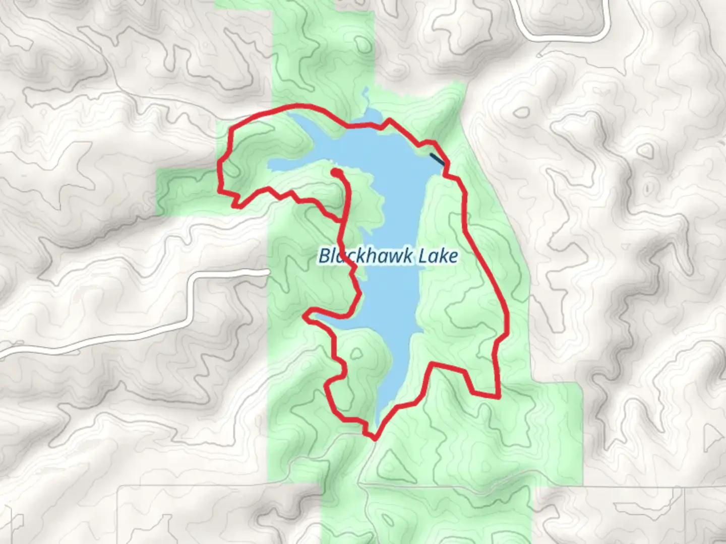 An image depicting the trail Blackhawk Lake Loop and its surrounding area.