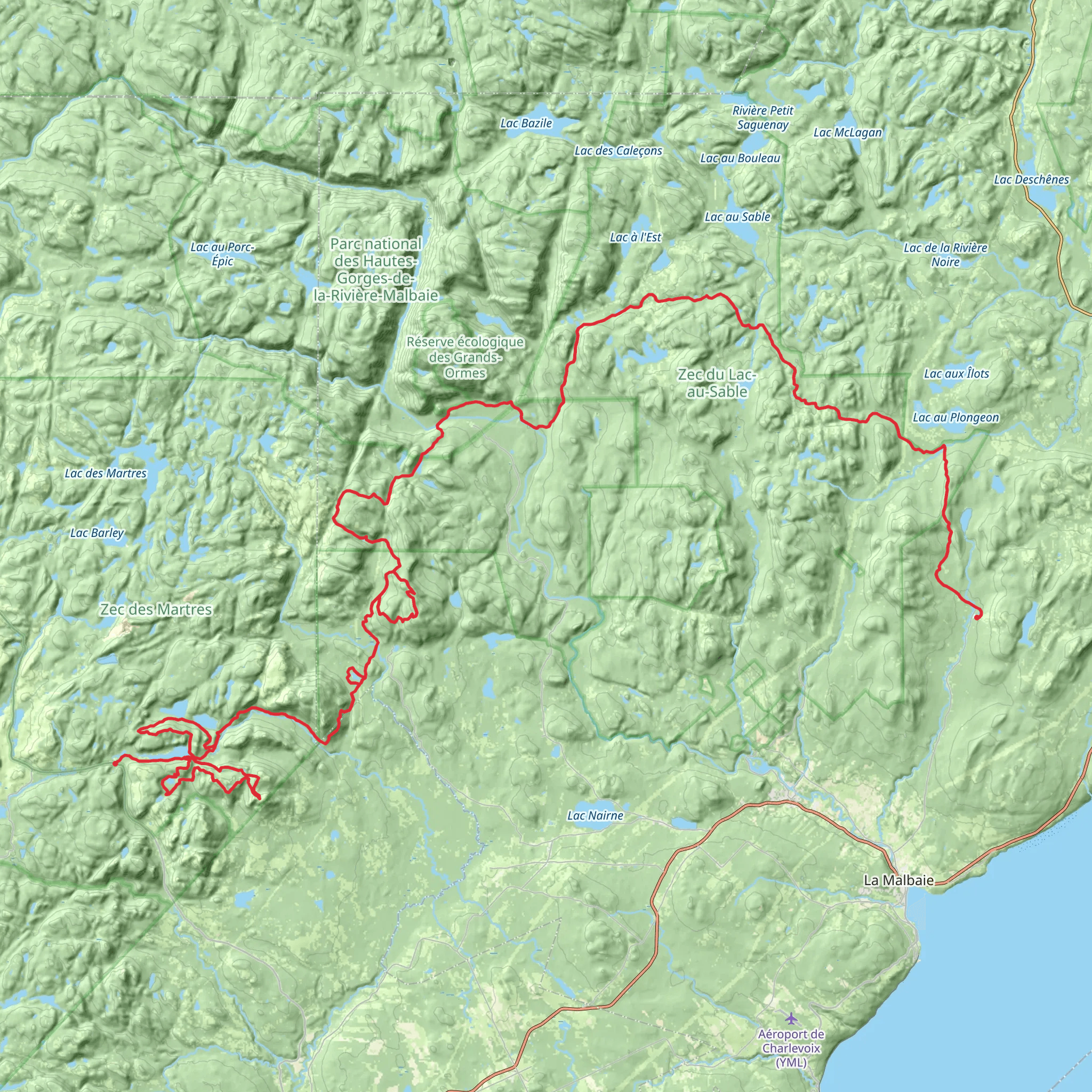 La Traversé de Charlevoix mobile static map