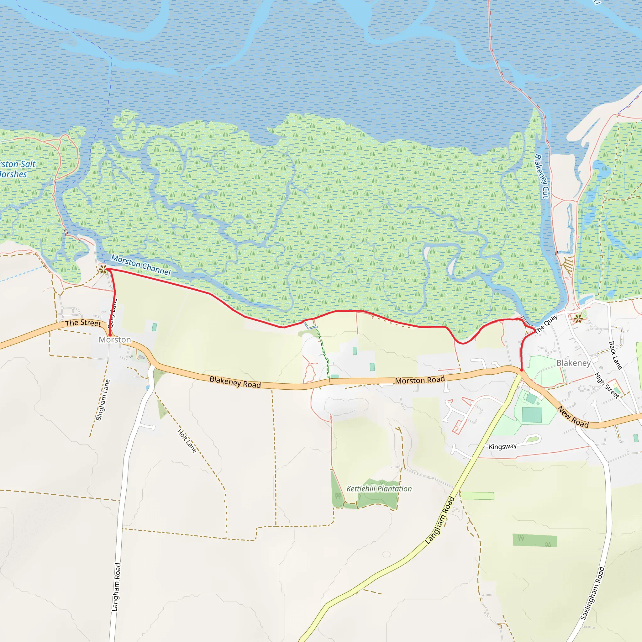 Blakeney from Morston Quay mobile static map