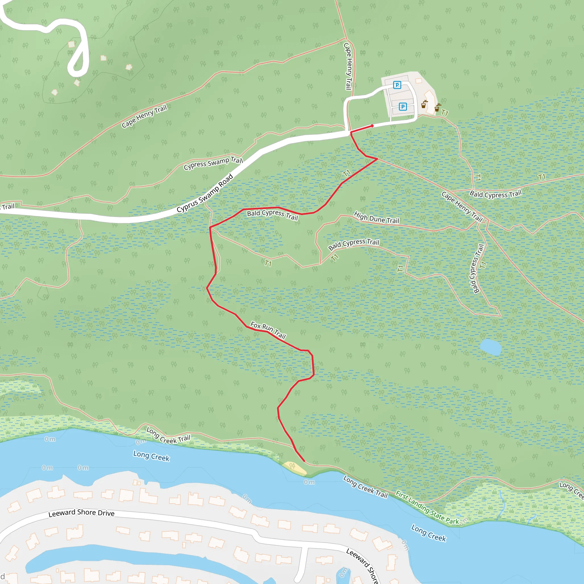 Fox Run Trail mobile static map