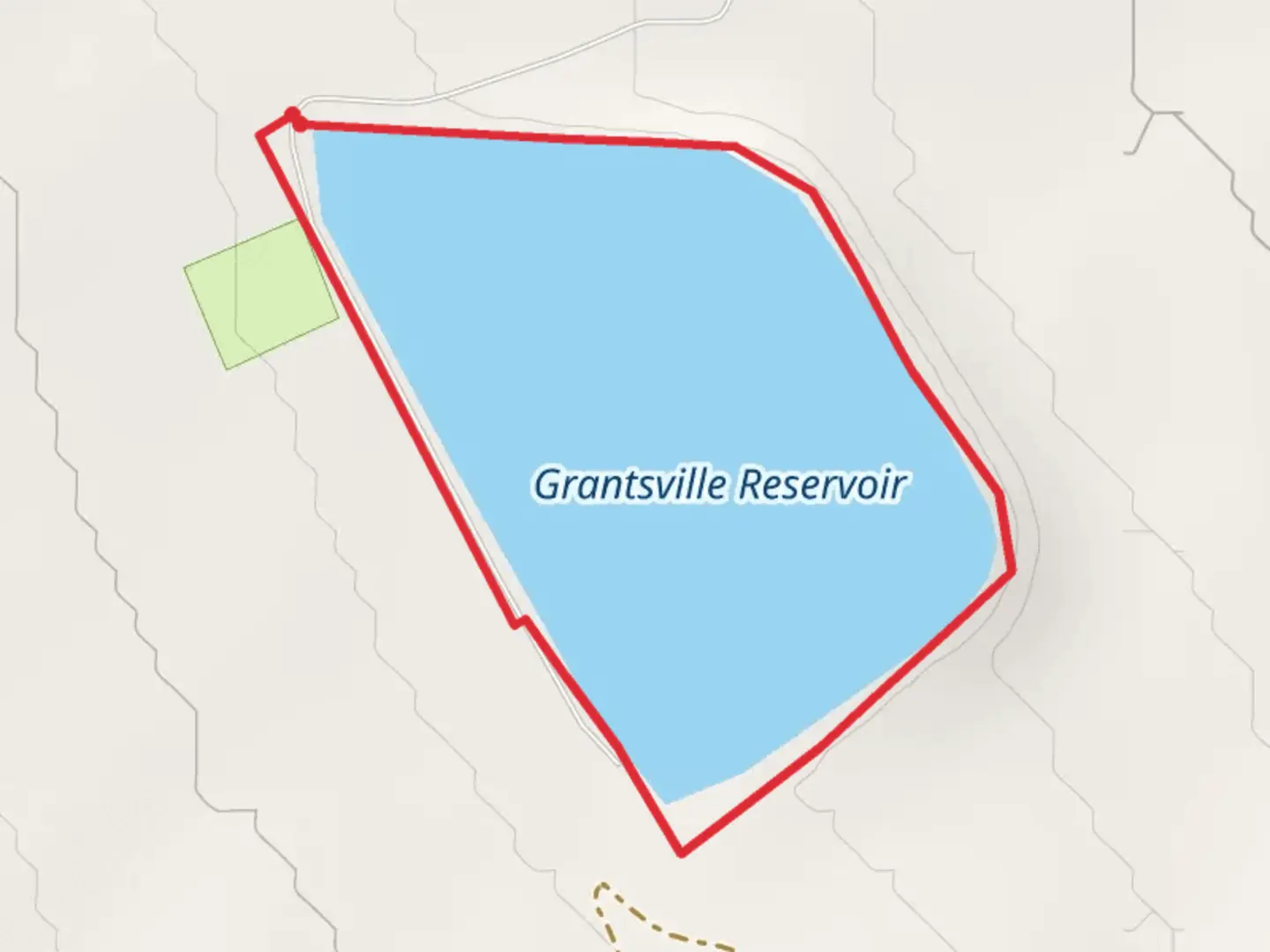 An image depicting the trail Grantsville Reservoir Loop and its surrounding area.