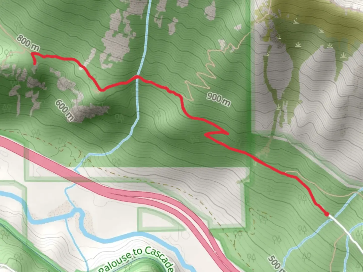 An image depicting the trail Dirty Harry's Balcony via Ira Spring Trail and its surrounding area.