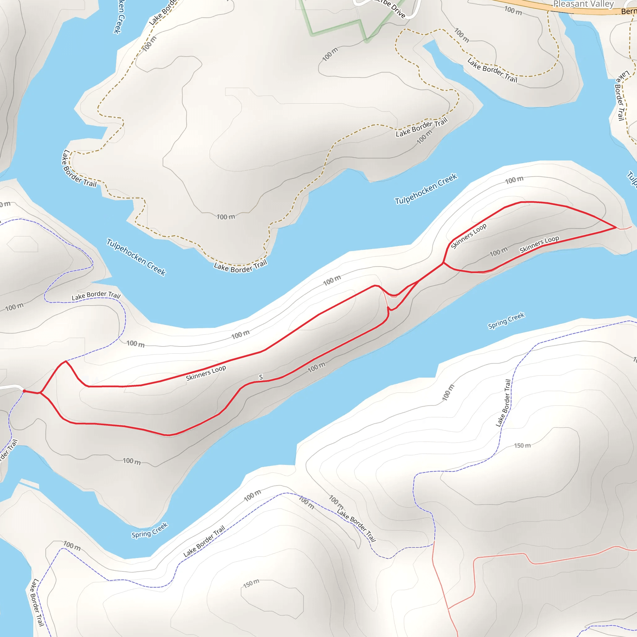 Blue Marsh Lake and Skinners Loop mobile static map