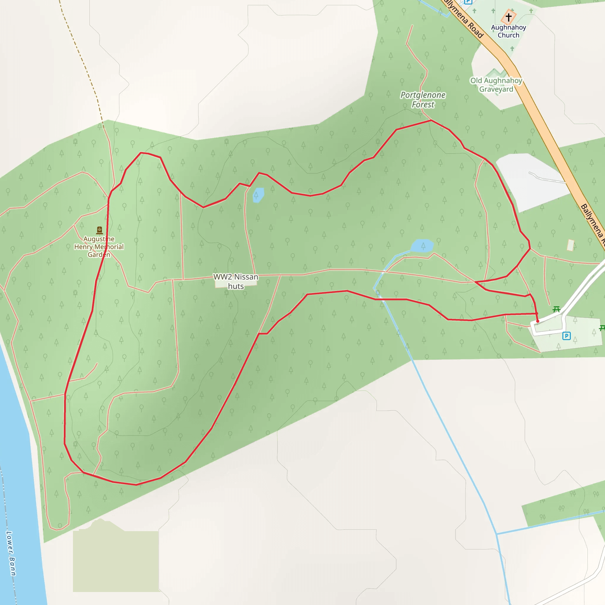 Portglenone Forest Walk mobile static map