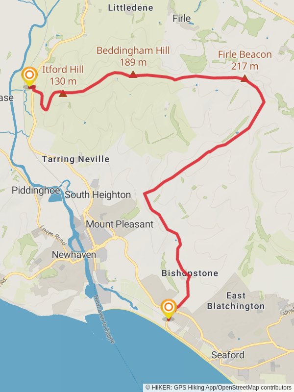 and the Downland Ridge East Sussex England