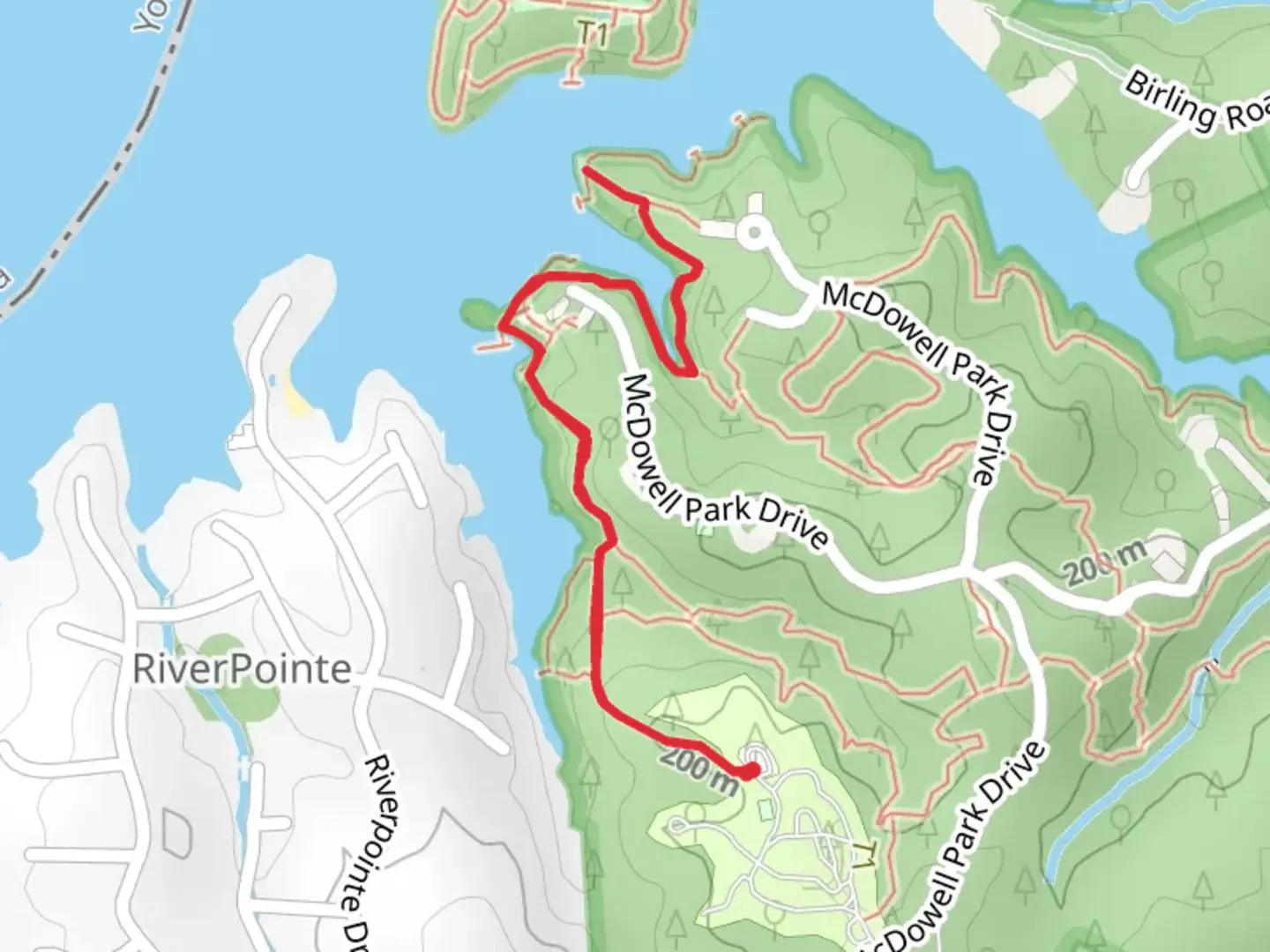 An image depicting the trail Kingfisher Trail and its surrounding area.