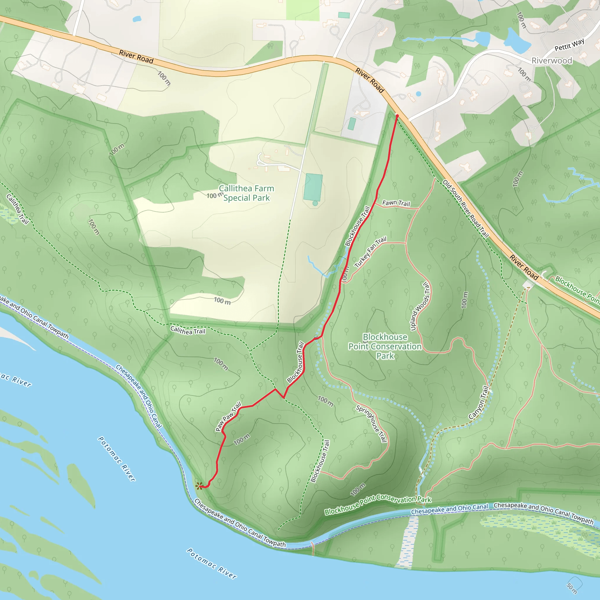 Blockhouse Trail mobile static map