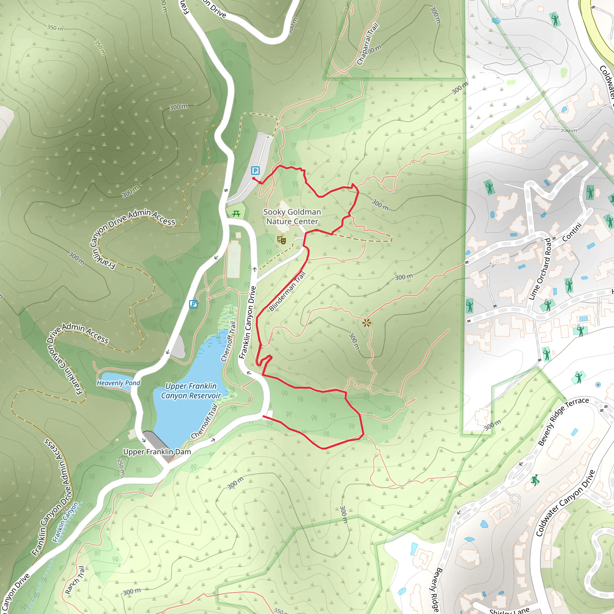 Blinderman Trail mobile static map