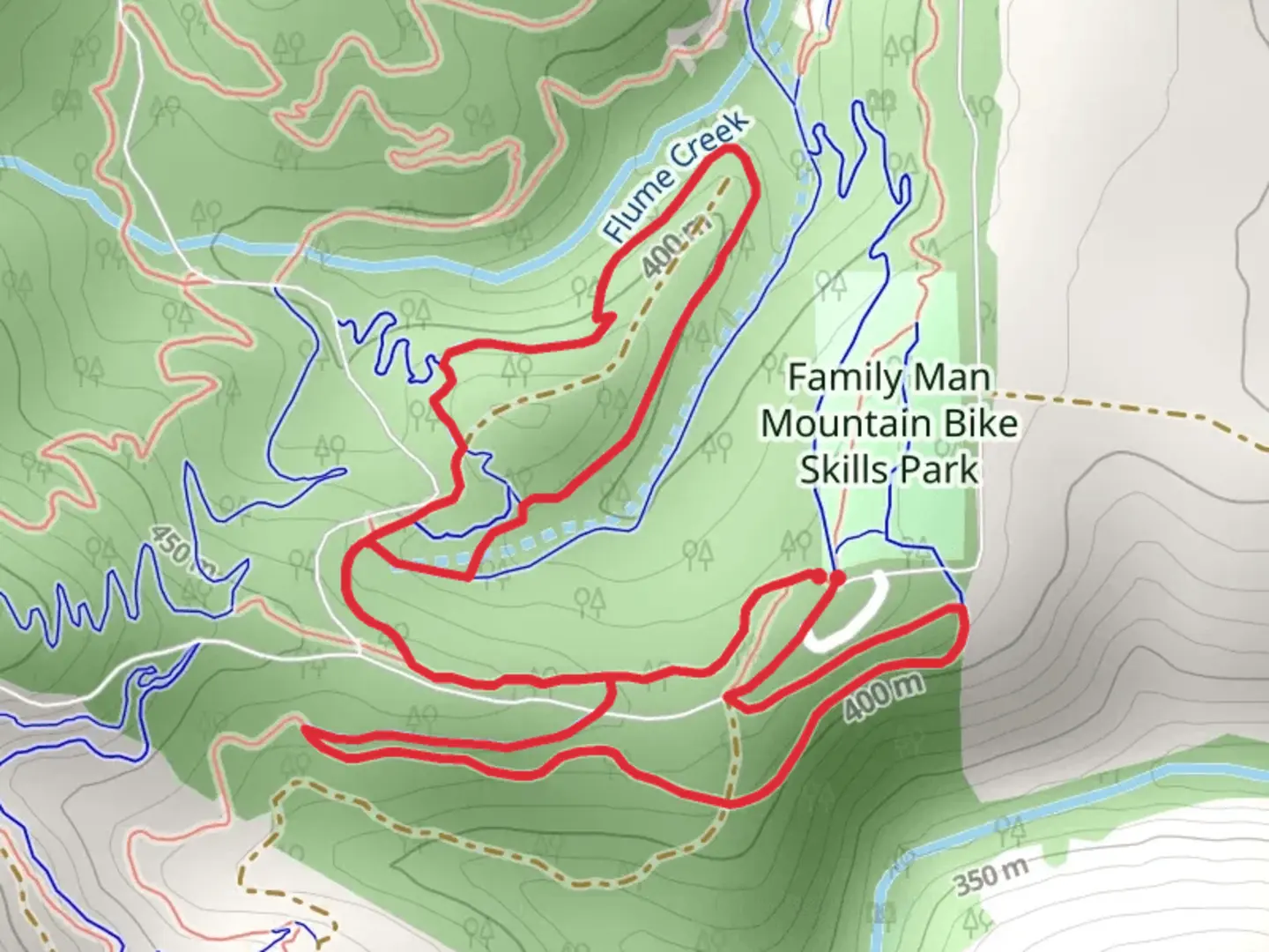 An image depicting the trail Seven Streams and Charley's Trail Loop and its surrounding area.