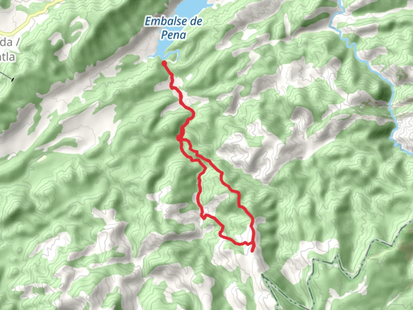 An image depicting the trail Route of San Miguel de Espinalvà PR TE 155 and its surrounding area.
