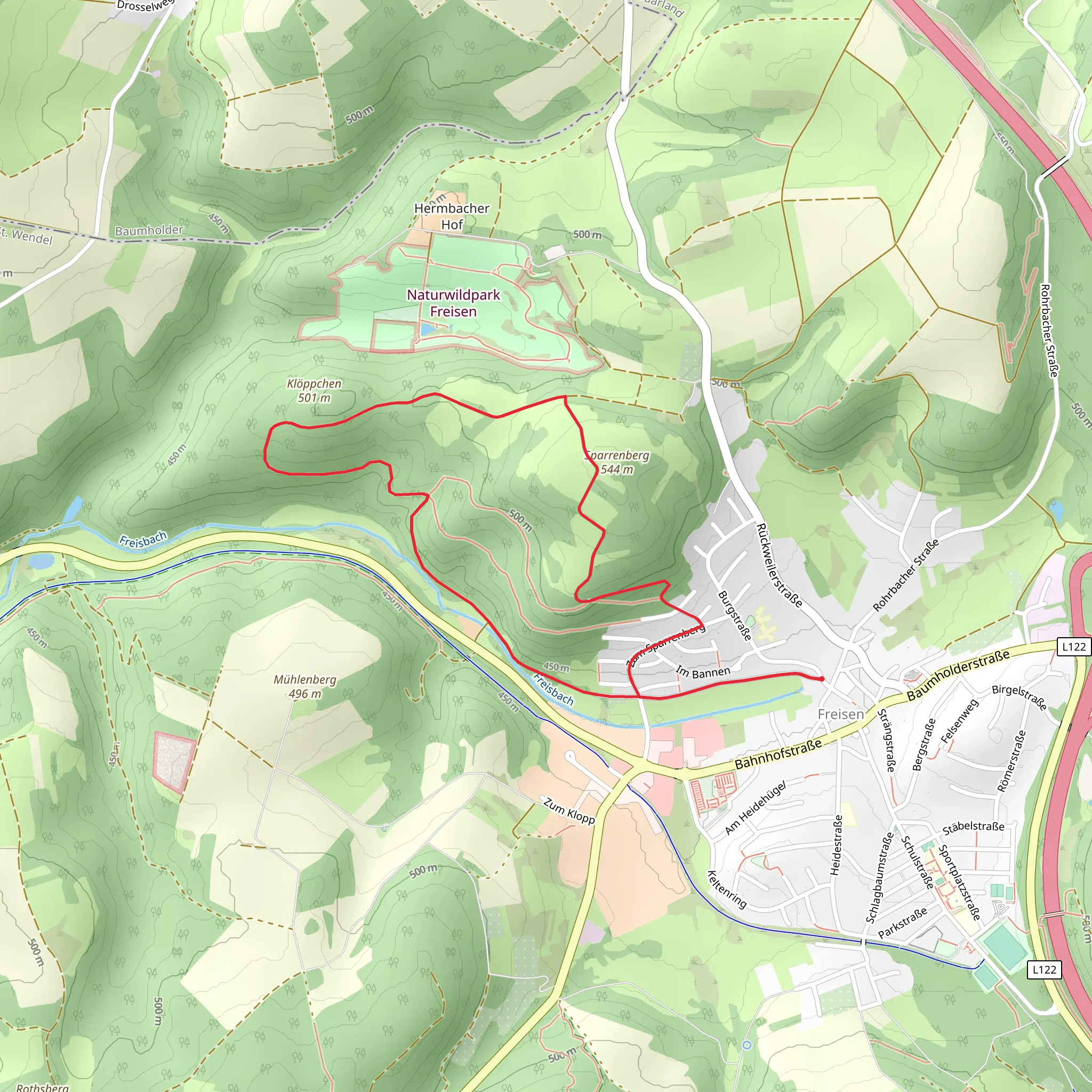 Sparrenberg Loop - Freisen mobile static map