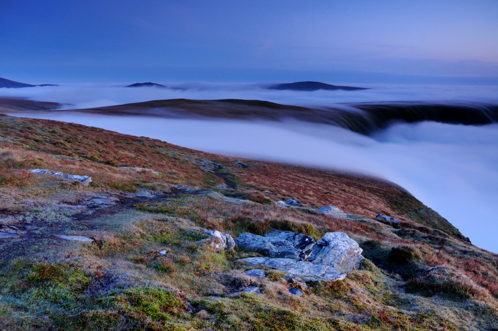 An image depicting the trail Bannerdale Crags and its surrounding area.
