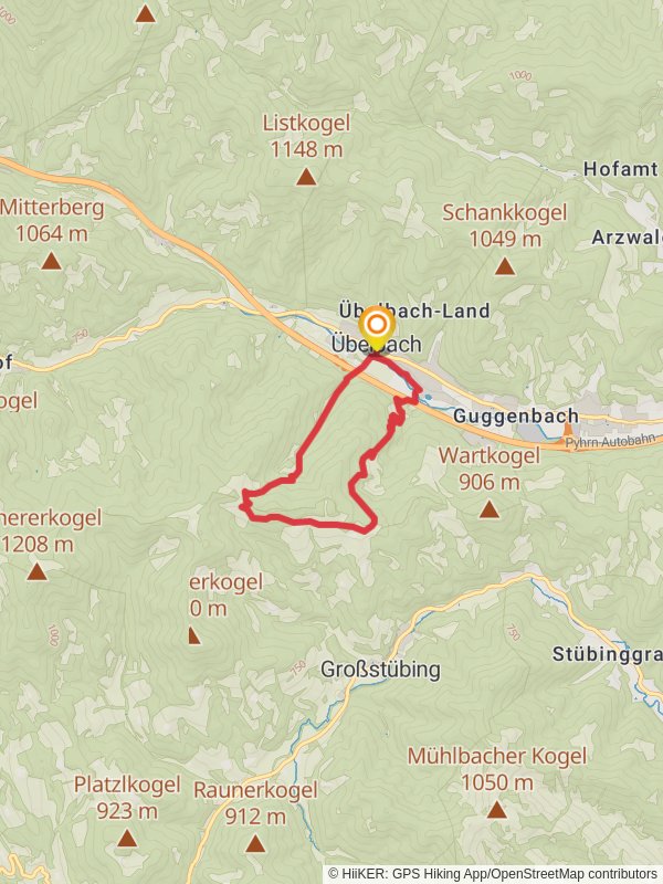 From Übelbach to Taschlerkreuz mobile static map