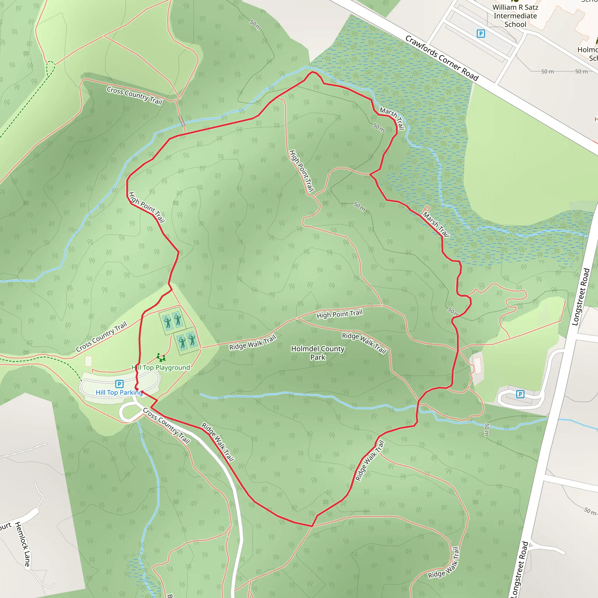 High Point Loop Trail mobile static map