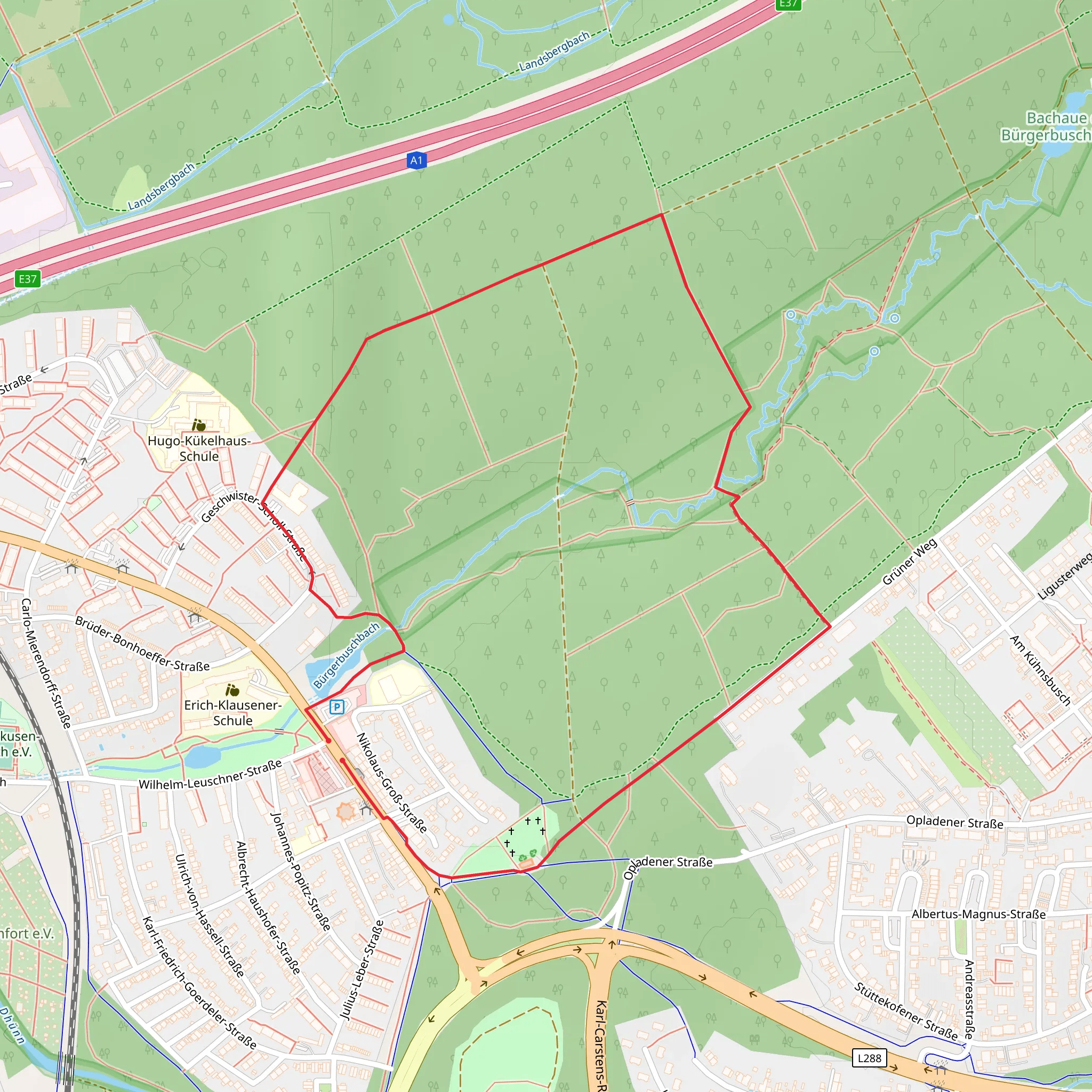 Alkenrath Loop mobile static map
