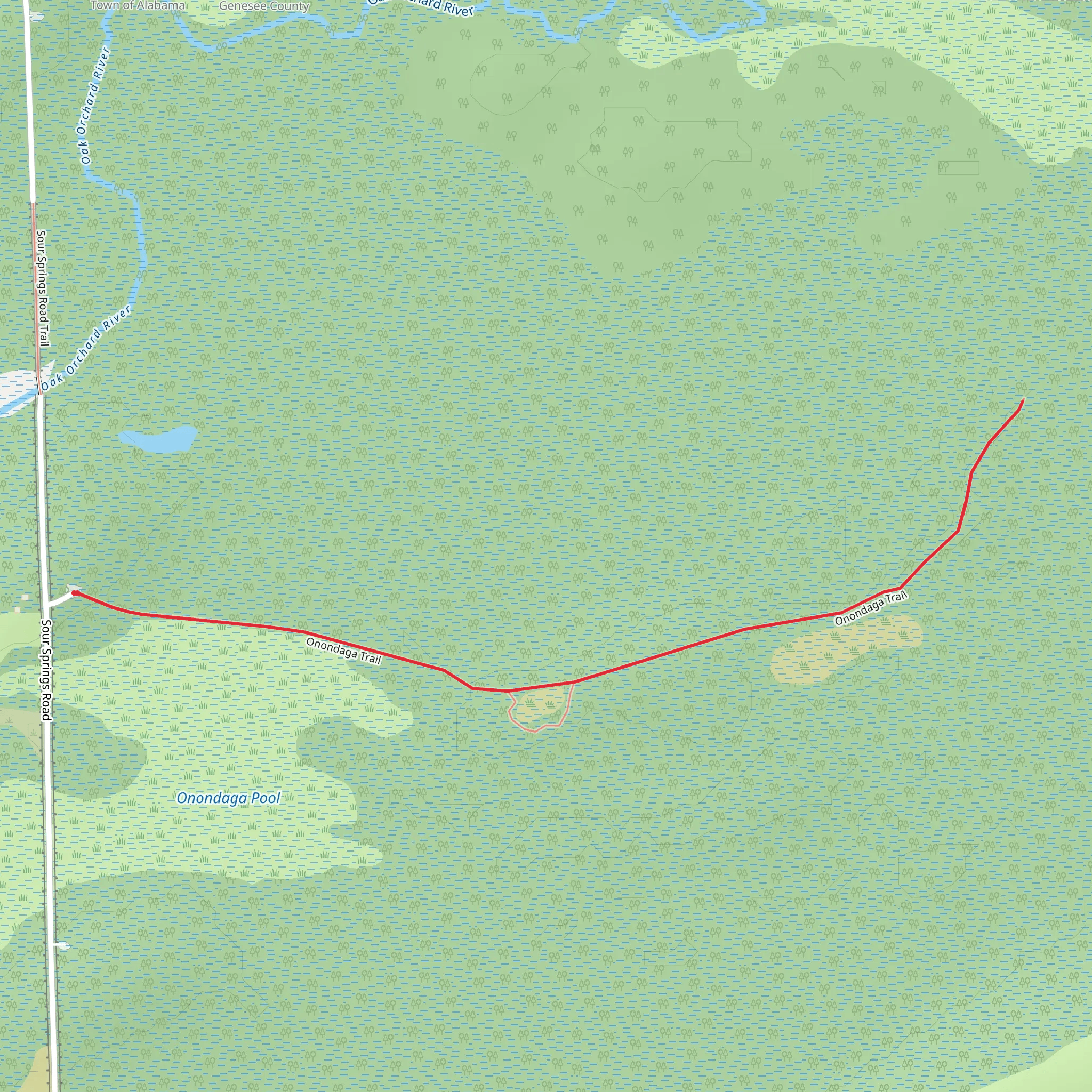 Onondaga Trail mobile static map