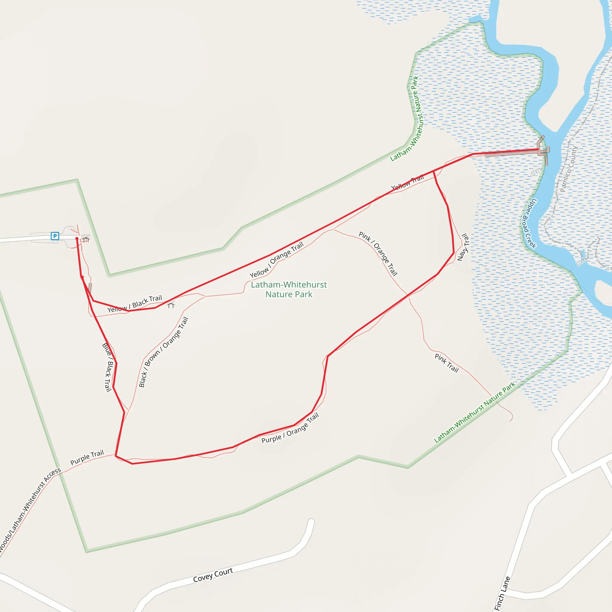 Latham-Whitehurst Nature Park Loop mobile static map