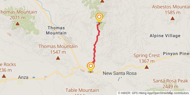 Pacific Crest Trail - Southern California stage 14 Map