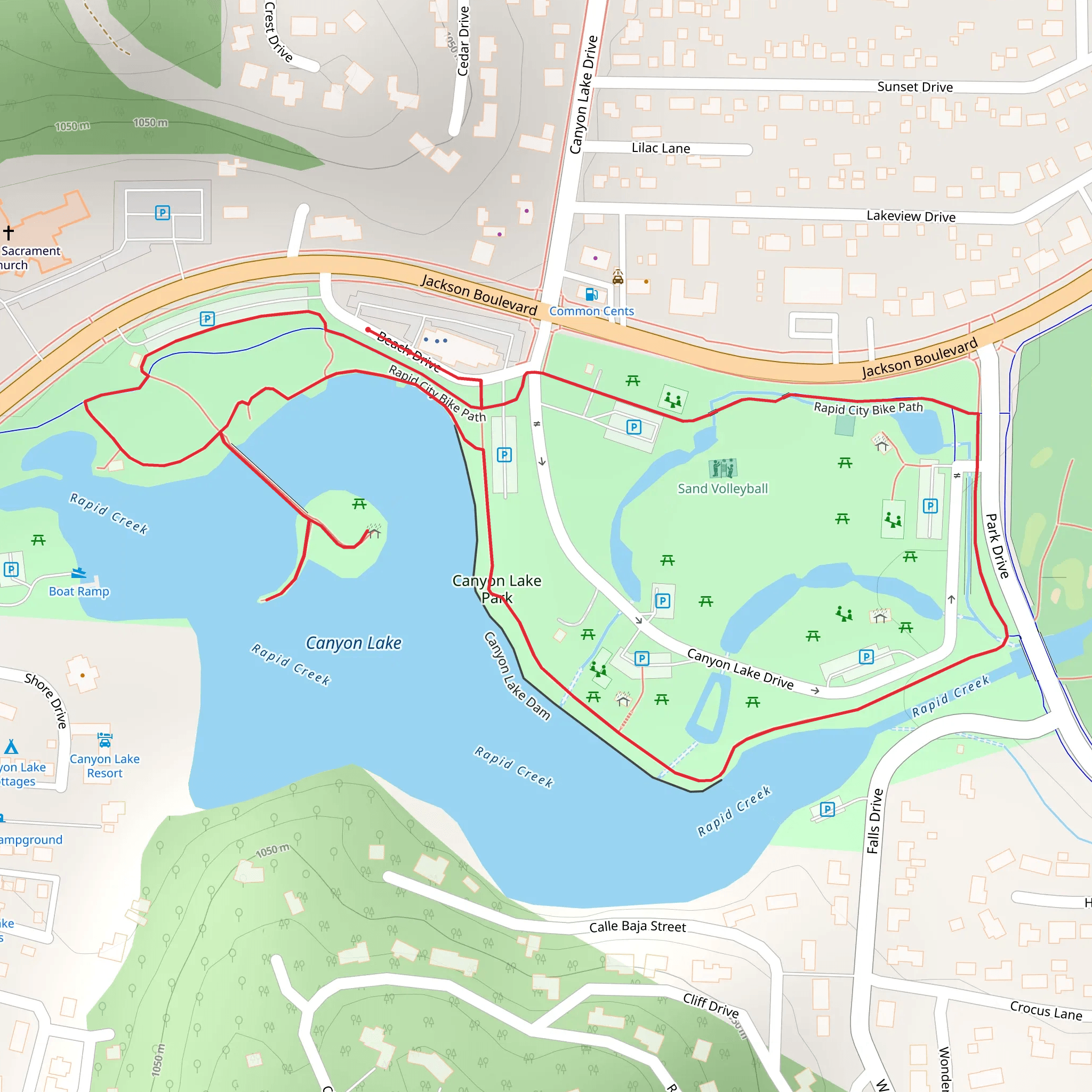 Rapid Creek Loop Path mobile static map