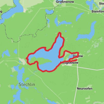 Dagowsee and Grober Stechlinsee Loop mobile static map
