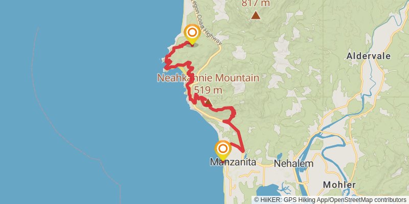 Oregon Coast Trail stage 5 Map
