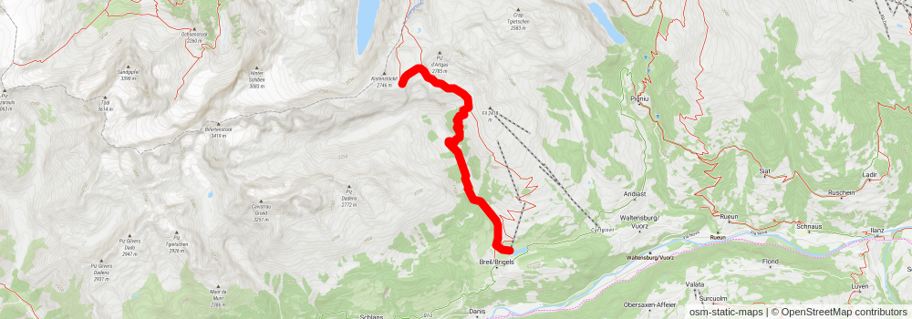 Kisten Pass Trail stage 2 Map